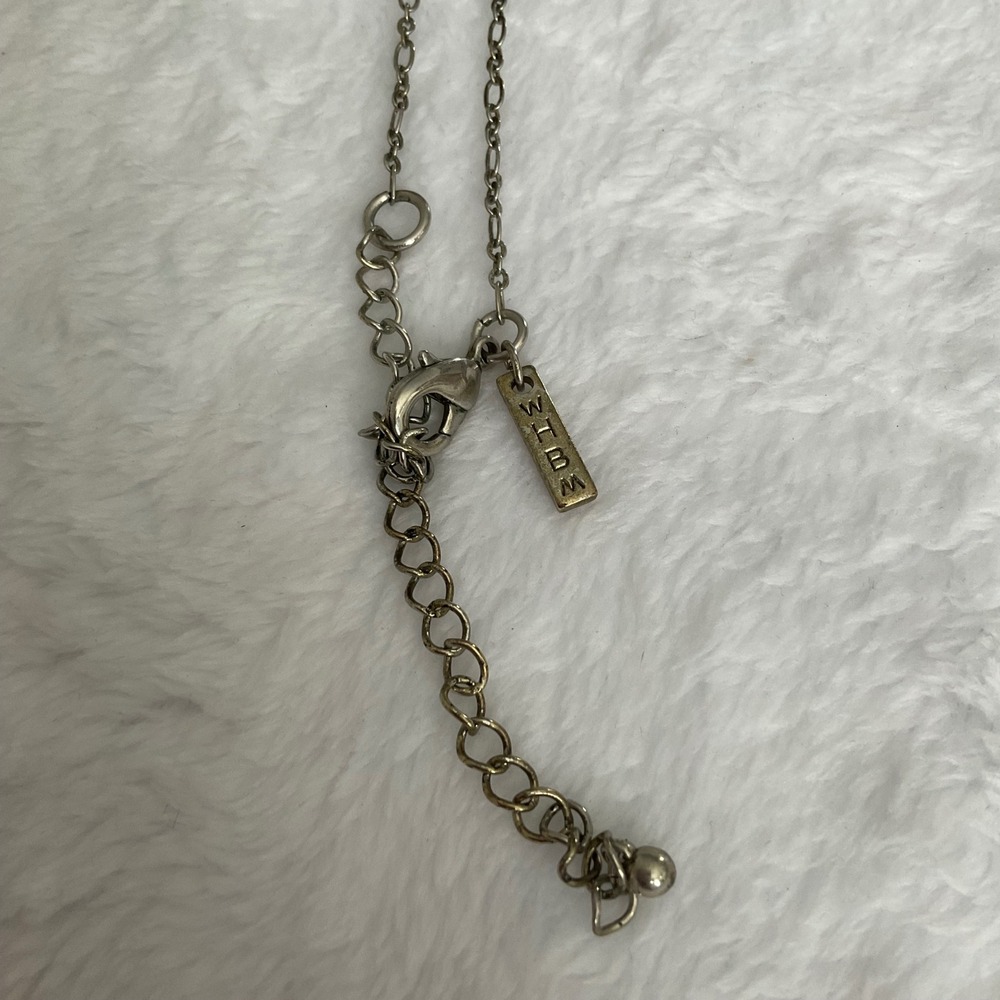 WHBM White House Black Market Gold Tone Purple Pendant Necklace - Picture 4 of 4